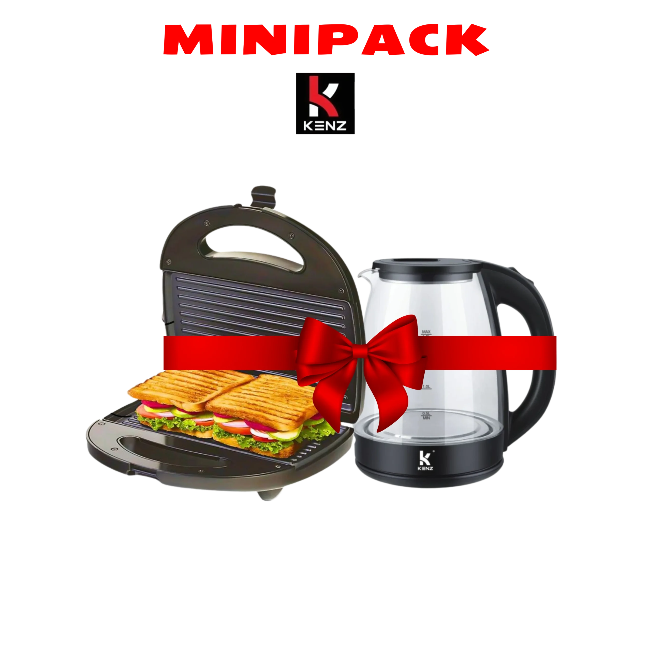 DIGITRONICS MINI PACK KENZ– Bouilloire électrique 1,8L+Grill Panini 1200W DIGITRONICS MINI PACK KENZ– Bouilloire électrique 1,8L+Grill Panini 1200W